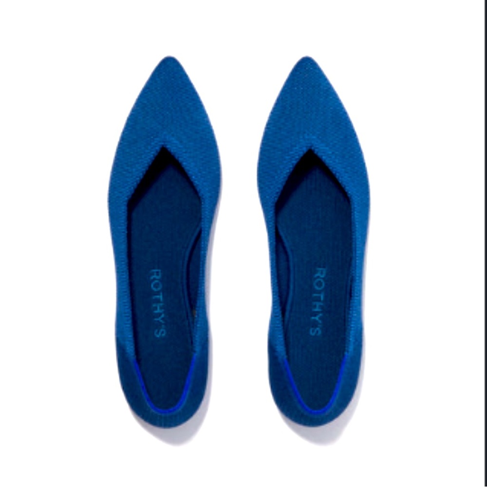 ROTHY’S The Point Ballet Flat Size 11.5 | Ocean Blue